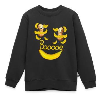 Erdnüsse Erdnuss Banane Bananen - Kinder Premium Organic Sweatshirt - Schwarz - Vorne - AI Model Kid Female (0cm)
