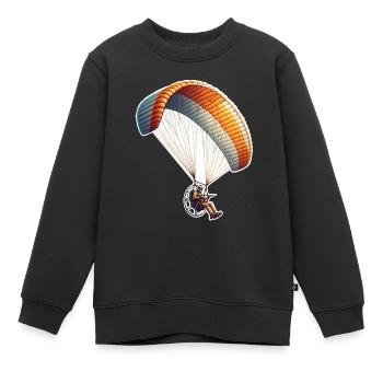 Moteur Paramoteur - Sweat Premium enfant bio - noir - Devant - AI Model Kid Female (0cm)