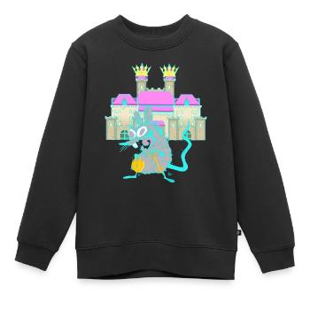 Nager Ratte Schloss Mittelalter Burg Festung Kind - Kinder Premium Organic Sweatshirt - Schwarz - Vorne - AI Model Kid Female (0cm)