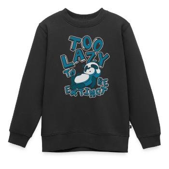 Zu faul, um ausgestorben zu sein Panda Bär Freund Riese - Kinder Premium Organic Sweatshirt - Schwarz - Vorne - AI Model Kid Female (0cm)