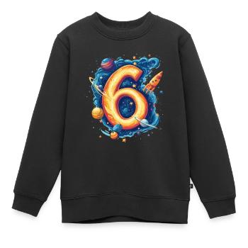 Espace 6e anniversaire - Sweat Premium enfant bio - noir - Devant - AI Model Kid Female (0cm)