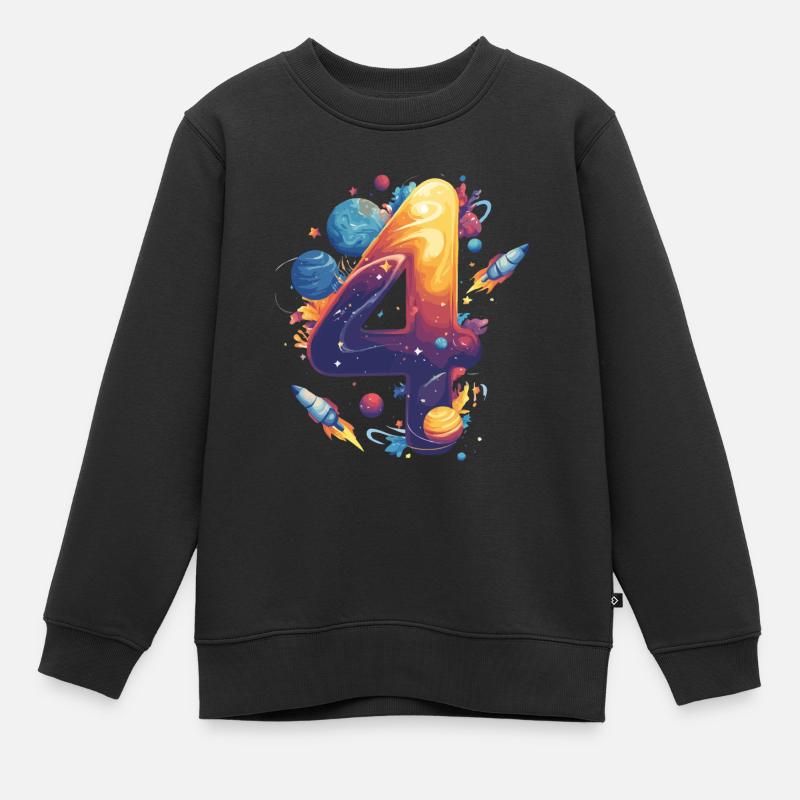 Espace 4e anniversaire - Sweat Premium enfant bio - noir