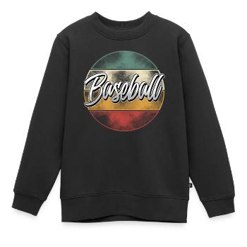 Baseball - Kinder Premium Organic Sweatshirt - Schwarz - Vorne - AI Model Kid Female (0cm)