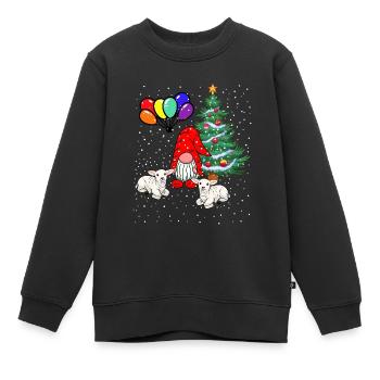 LGBT Nikolaus Weihnachtsmann - Kinder Premium Organic Sweatshirt - Schwarz - Vorne - AI Model Kid Female (0cm)
