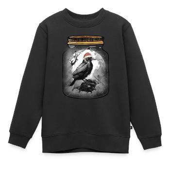 mystique Noël conte de fées personnage corbeau - Sweat Premium enfant bio - noir - Devant - AI Model Kid Female (0cm)