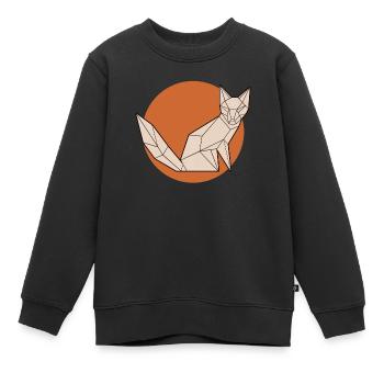 Lineart Caninae Rotfuchs Canidae Fuchs Liebhaber Fuchs - Kinder Premium Organic Sweatshirt - Schwarz - Vorne - AI Model Kid Female (0cm)