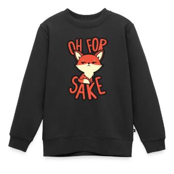 Oh For Sake Rotfuchs Canidae Caninae Fuchs Liebhaber Fuchs - Kinder Premium Organic Sweatshirt - Schwarz - Vorne - AI Model Kid Female (0cm)
