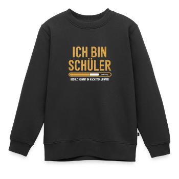 Ich bin Schüler - Kinder Premium Organic Sweatshirt - Schwarz - Vorne - AI Model Kid Female (0cm)