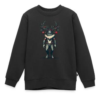 Folklore festif de Noël Krampus - Sweat Premium enfant bio - noir - Devant - AI Model Kid Female (0cm)