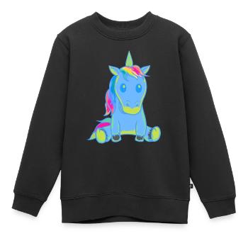 Einhorn Einhörner Baby Kleinkind Kleinkinder Fabel - Kinder Premium Organic Sweatshirt - Schwarz - Vorne - AI Model Kid Female (0cm)