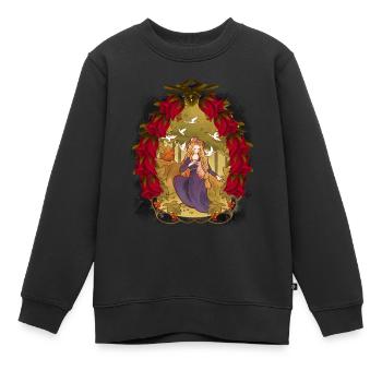 Enfant Enfants Conte de fées Conte de fées Personnage Noël - Sweat Premium enfant bio - noir - Devant - AI Model Kid Female (0cm)