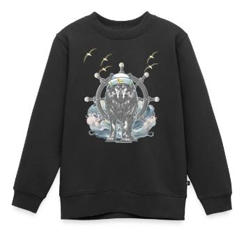 maritim Weihnachtsgeschenk Geburtstagsgeschenk - Kinder Premium Organic Sweatshirt - Schwarz - Vorne - AI Model Kid Female (0cm)