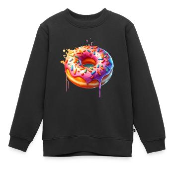 Donut - Kinder Premium Organic Sweatshirt - Schwarz - Vorne - AI Model Kid Female (0cm)