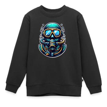 Tauchen Taucher - Kinder Premium Organic Sweatshirt - Schwarz - Vorne - AI Model Kid Female (0cm)