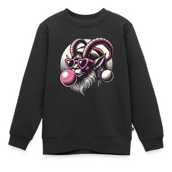 Krampus Noël Sigma Mâle Cool - Sweat Premium enfant bio - noir - Devant - AI Model Kid Female (0cm)