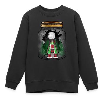 Conte de fées Conte de fées Personnage Maison mystique Maison cabane - Sweat Premium enfant bio - noir - Devant - AI Model Kid Female (0cm)
