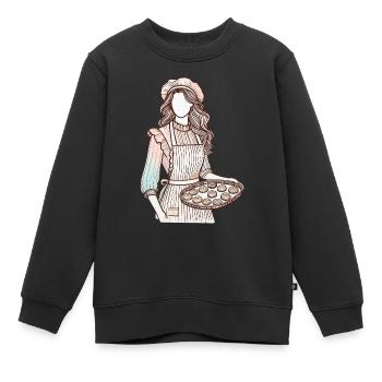 Loving Baker Charm - Kids Premium Organic Sweatshirt - black - Front - AI Model Kid Female (0cm)