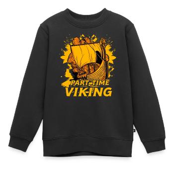 Viking à temps partiel - Sweat Premium enfant bio - noir - Devant - AI Model Kid Female (0cm)