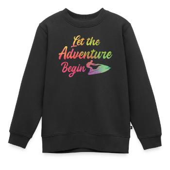 Funny Jetski Rider Jetski Adventure - Jetski Lover - Kinder Premium Organic Sweatshirt - Schwarz - Vorne - AI Model Kid Female (0cm)