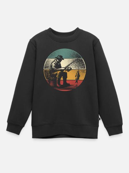 Pêche Pêcheurs Pêche - Sweat Premium enfant bio - noir