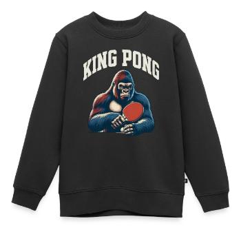 Tischtennis King Pong - Kinder Premium Organic Sweatshirt - Schwarz - Vorne - AI Model Kid Female (0cm)