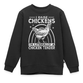 Funny Chicken Farmer - Je suis un tendre de poulet - Sweat Premium enfant bio - noir - Devant - AI Model Kid Female (0cm)