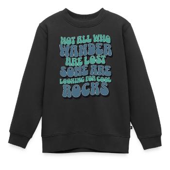 Pierres - Sweat Premium enfant bio - noir - Devant - AI Model Kid Female (0cm)