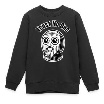 Criminel aux yeux écarquillés - Ne faites confiance à personne Design - Sweat Premium enfant bio - noir - Devant - AI Model Kid Female (0cm)