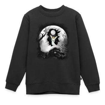 Ange Spirituel Gardien Ange Nature Céleste - Sweat Premium enfant bio - noir - Devant - AI Model Kid Female (0cm)