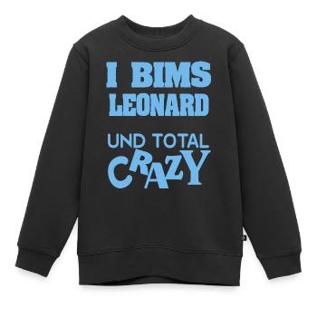 Dire Léonard - Sweat Premium enfant bio - noir - Devant - AI Model Kid Female (0cm)