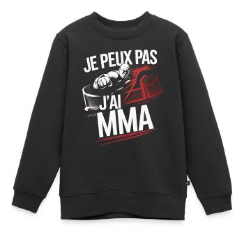 Je peux pas j'ai MMA - Sweat Premium enfant bio - noir - Devant - AI Model Kid Female (0cm)