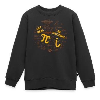 Humour mathématique – Pi vs. nombre imaginaire - Sweat Premium enfant bio - noir - Devant - AI Model Kid Female (0cm)