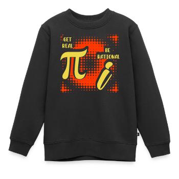 Humour mathématique – Pi vs. nombre imaginaire - Sweat Premium enfant bio - noir - Devant - AI Model Kid Female (0cm)