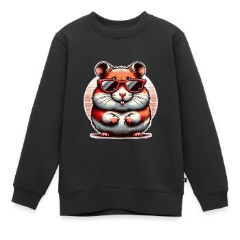 Hamster - Kinder Premium Organic Sweatshirt - Schwarz - Vorne - AI Model Kid Female (0cm)