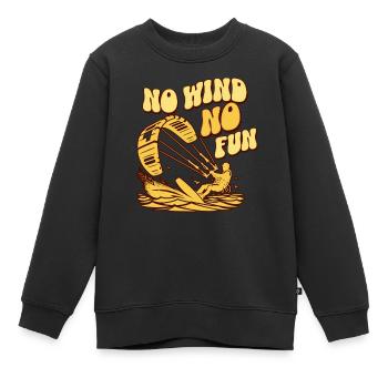 Kitesurfen Kitesurfer Kiteboard - Kinder Premium Organic Sweatshirt - Schwarz - Vorne - AI Model Kid Female (0cm)