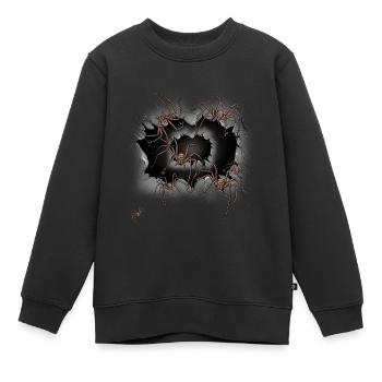 Spider Spiders Halloween - Kids Premium Organic Sweatshirt - black - Front - AI Model Kid Female (0cm)
