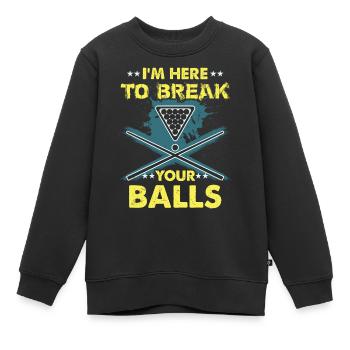 Billardspieler Geschenk Billard Queue Billardtisch - Kinder Premium Organic Sweatshirt - Schwarz - Vorne - AI Model Kid Female (0cm)