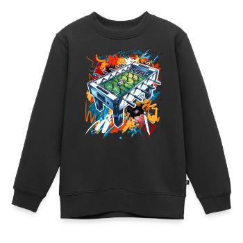 Tischkicker Tischfußball - Kinder Premium Organic Sweatshirt - Schwarz - Vorne - AI Model Kid Female (0cm)