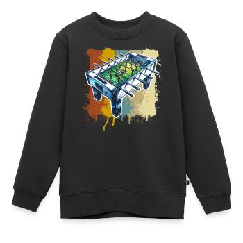 Tischkicker Tischfußball - Kinder Premium Organic Sweatshirt - Schwarz - Vorne - AI Model Kid Female (0cm)