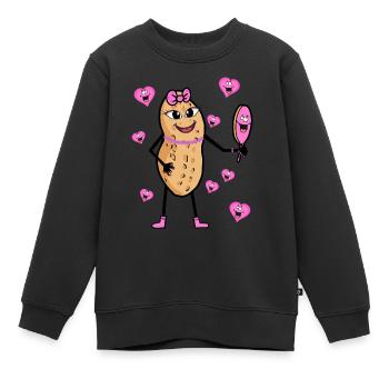 Erdnuss Schönheit Nuss Kosmetik Schminke - Kinder Premium Organic Sweatshirt - Schwarz - Vorne - AI Model Kid Female (0cm)