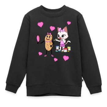 Peanut Beauty Cosmétiques Belle Fille - Sweat Premium enfant bio - noir - Devant - AI Model Kid Female (0cm)