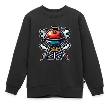Grill - Kids Premium Organic Sweatshirt - black - Front - AI Model Kid Female (0cm)