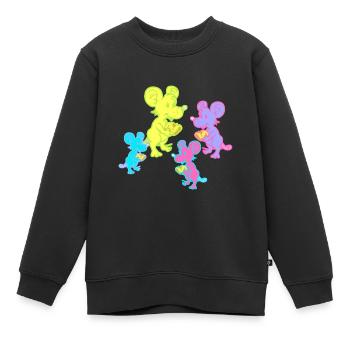 Retro Mäuse Maus 80er 90er Vintage Kinder Kind - Kinder Premium Organic Sweatshirt - Schwarz - Vorne - AI Model Kid Female (0cm)
