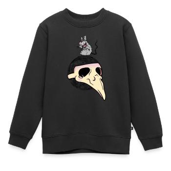 Peste terrestre Planète peste Pollution - Sweat Premium enfant bio - noir - Devant - AI Model Kid Female (0cm)