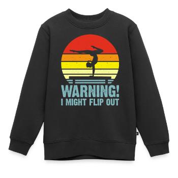 Turnerin Bodenturnen Gymnastik Akrobatik - Kinder Premium Organic Sweatshirt - Schwarz - Vorne - AI Model Kid Female (0cm)