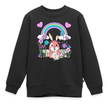 Ostern - Kinder Premium Organic Sweatshirt - Schwarz - Vorne - AI Model Kid Female (0cm)