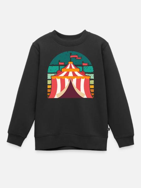 Cirque - Sweat Premium enfant bio - noir