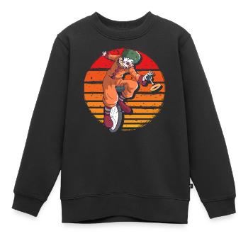 Clown - Sweat Premium enfant bio - noir - Devant - AI Model Kid Female (0cm)