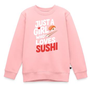 Sushi - Sweat Premium enfant bio - rose - Devant - AI Model Kid Female (0cm)