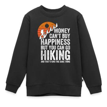 Mountain Hiking Funny Hiking Sayings Funny Hiking - Kinder Premium Organic Sweatshirt - Schwarz - Vorne - AI Model Kid Female (0cm)